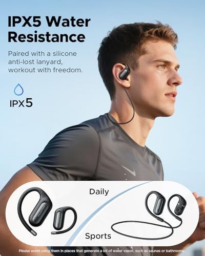 truefree DS1 Open-Ear Headphones, Bluetooth 6.0 Wireless Earbuds