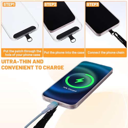 4 Pack Phone Wrist Strap, Adjustable Cell Phone Lanyard Strap, Wrist Lanyard with 360° Rotating Hook and Tether Tabs - color: 4 Black