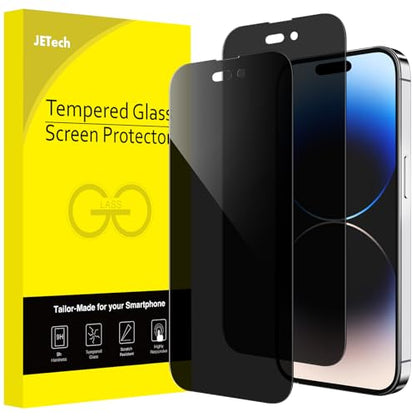 JETech Privacy Screen Protector for iPhone 14 Pro, 2-Pack - size: iPhone 14 Pro