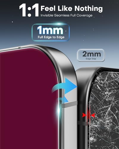 OMOTON Privacy Screen Protector for iPhone 16 Pro Max, Purple/Pink Gradient - size: iPhone 16 Pro Max