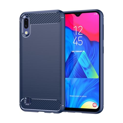 Case for Samsung A10 Galaxy A10 Carbon Fiber Phone Case Soft TPU Anti-Slip Durable Lightweight Protective Phone Cover for Samsung Galaxy A10,Blue - color: Blue Striped, size: For Samsung Galaxy A10