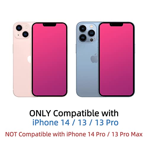 EGKimBa Privacy Screen Protector - Compatible with iPhone 16e, 14, 13 and 13 Pro 6.1 inch Gradient Colorful Electroplated Anti-Spy Anti-Blue Light Tempered Glass - size: iPhone 16e / iPhone 14 / iPhone 13 Pro / iPhone 13