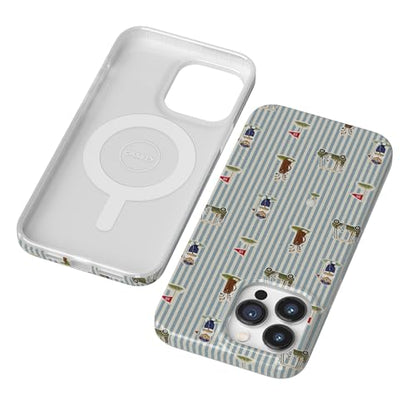 Casely iPhone 14 Pro Case | Clubhouse | The Caddie Print | Compatible with MagSafe | Classic Ultra Thin Design - color: Clubhouse | The Caddie Print, size: Iphone 14 Pro