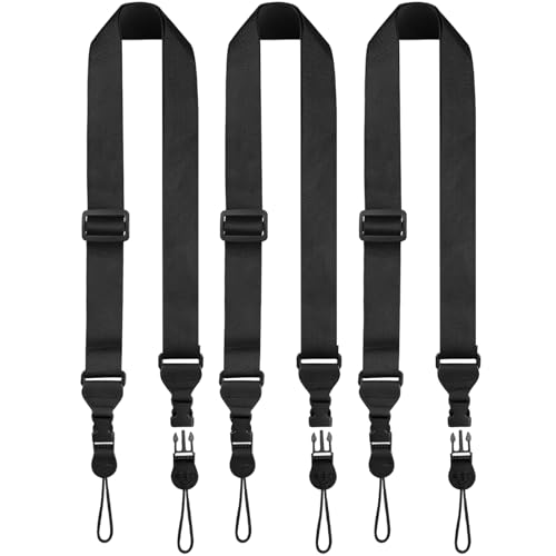 FIEIL 3 Pack Nylon iPad Strap, Adjustable Camera Neck Strap, Comfortable Shoulder Strap for iPad, Cellphone Tablet, Camera, Laptop, Binocular, Luggage Bag - size: 3 Pack Black