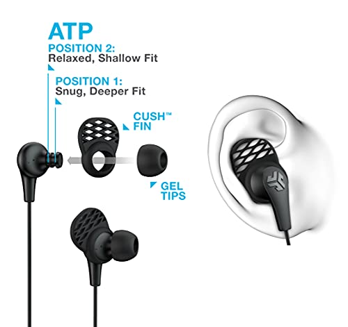 JLab JBuds Pro Signature Earbuds, Bubblegum, Titanium 10mm Drivers, Music Controls, Universal Mic, Custom Fit with Cush Fins