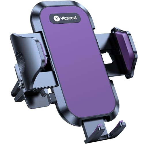 VICSEED Ultra Stable Car Phone Holder Vent [Never Fall Off & Won't Break] - color: Purple