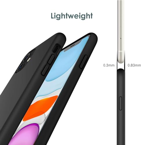 LRK Ultra Thin Black Case Compatible with iPhone 11: Slim, Soft and Flexible (NOT Hard) [Matte Finish] Protective Black Phone Cover for iPhone 11, 6.1 Inch - Matte Black - size: iPhone 11