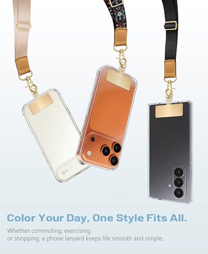 Yonlevres Phone Lanyard Crossbody Strap Wrist Neck Adjustable Women Boho - color: Bohemian Black