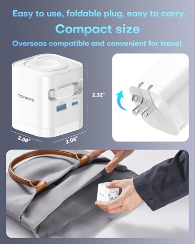 TOPADRE for Apple Watch Charger 65W, 70cm USB-C Retractable Cable