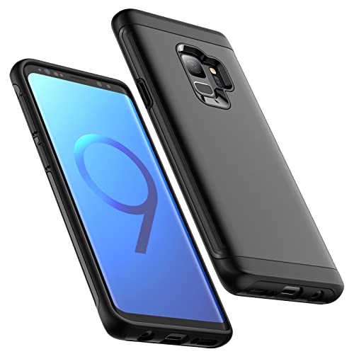 JETech Heavy Duty Case for Samsung Galaxy S9, Black | Dual-Layer Protection, Shock-Absorbing Design