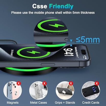 Samsung S25 Wireless Android Charger Fast Charging Pad for Samsung S26 S25