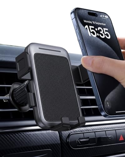 Car Vent Phone Mount, Air Vent Car Cell Phone Holder, 360° Rotating Anti-Slip Stand Compatible with Thick Case & All 4-7.2" Smartphones