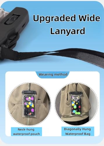 Waterproof Phone Pouch – Touchable Dry Bag for Swimming, Rafting, Diving – Floating Case for Takeaway Rider, Delivery Driver, Kayak, Boat – Universal 7.0" (White) - color: White