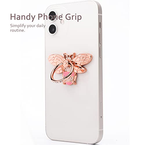 Allengel Cute Bee Phone Ring Grip Holder, Rosegold - color: rosegold