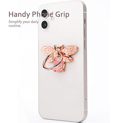 Allengel Cute Bee Phone Ring Grip Holder, Rosegold - color: rosegold