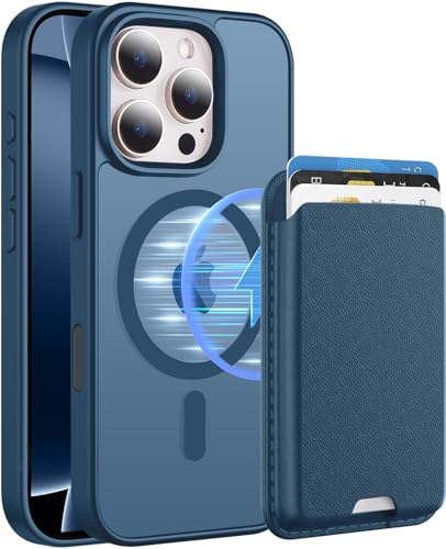 Magnetic for iPhone 16 Pro Wallet Case, Deep Blue - color: Deep Blue, size: iPhone 16 Pro