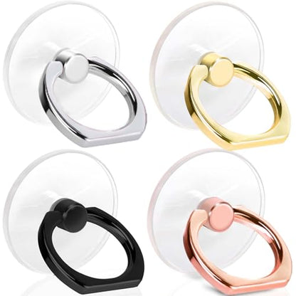 4 Pack Jsoerpay Cell Phone Ring Holder, Silver+Black+Rose Gold+Gold - color: Silver 1+Black 1+Rose Gold 1+Gold 1