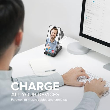 3 in 1 Fast Wireless Charging Station for Multiple Apple Devices - color: Black