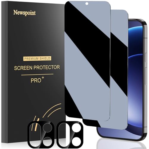 [2+2 Pack] OnePlus 15 Privacy Screen Protector, Anti-Spy 9H Hardness Tempered Glass + Camera Lens Protector for OnePlus 15 5G, Case Friendly Anti-Scratch Bubble Free