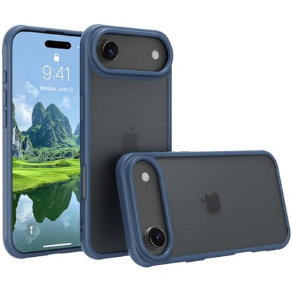for iPhone 17 air Case Translucent Matte Phone Cover, [10 FT Military Grade Drop Protection] Slim Durable Shockproof Protective Bumper (Dark Blue, iPhone 17 air) - color: Dark Blue, size: iPhone 17 Air