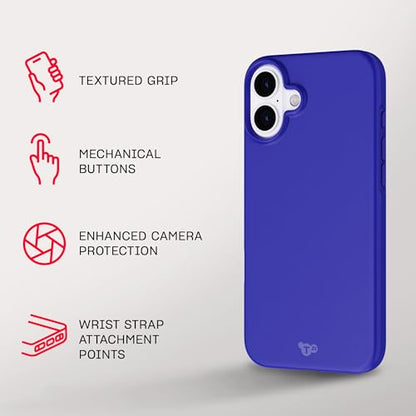 Tech21 EvoLite for iPhone 16 Plus Ultra Thin - Impact Protection Case - in Cobalt Blue - color: Blue, size: iPhone 16 Plus