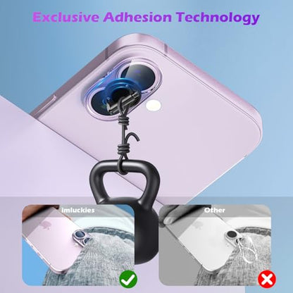 imluckies [3 Pack Clear Camera Lens Protector for iPhone 16/iPhone 17 & iPhone 16 Plus, 9H Tempered Glass, Anti-Scratch, Ultra-HD, Case Friendly, Easy to Install, Not Affect Night Shots - size: 16 Plus/17-Clear