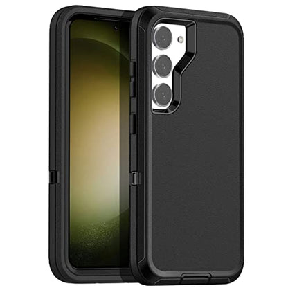 AICase for Galaxy S23 Case with Detachable Anti-Lost Hand Strap/Wristband,Heavy Duty Drop Protection Full Body Rugged Shockproof/Dust Proof 3-Layer Military Protective Durable for Samsung S23 6.1" - color: Black+Black Anti-lost wristband