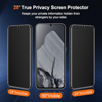 [2 Pack] Anti Glare Matte Privacy TPU Screen Protector for Google Pixel 8 Pro (Not Glass), Fingerprint Sensor Compatible, Full Adhesive Flexible Film, Easy Installation - size: Pixel 8 Pro