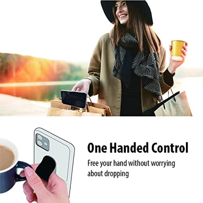 Momostick Flatstick, Cell Phone Finger Grip Strap Holder for Hand, Cell Phone Stand, New Slim Finger Loop Selfie Grip Compatible with Most Smartphones-Romanticist - color: Romanticist