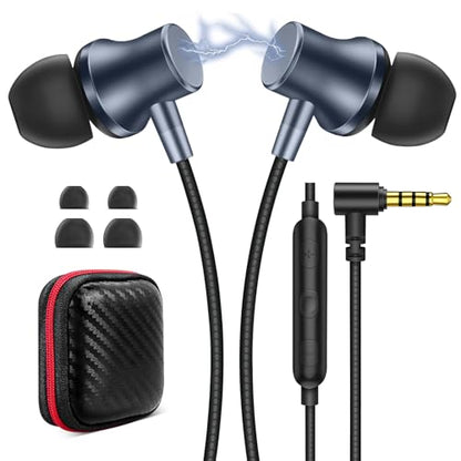 ASKUBSKU Wired Earbuds for School Chromebook Laptop PC, Blue - color: Blue