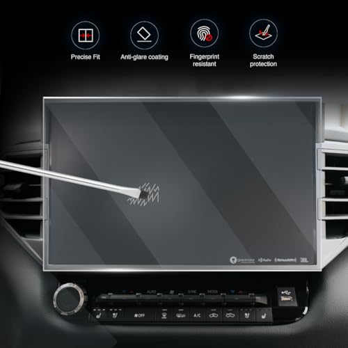 Toyota Tundra Screen Protector 14 Inch (2022-2026), Sequoia (2023-2026), Tacoma (2024-2026), 4Runner (2025-2026), HD Clear Gloss Tempered Glass, 9H Scratch Resistant