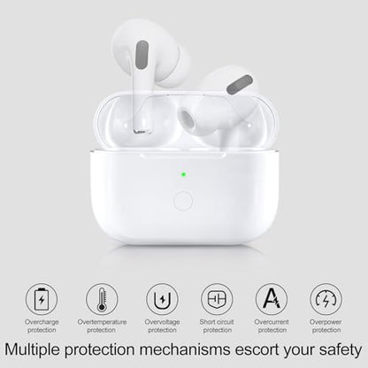 CCAN Compatible with AirPod Pro 2nd&1st Generation Charging Case Replacement, Air Pod Pro 2 1 Charger Case with Bluetooth Pairing Sync Button,White - color: White