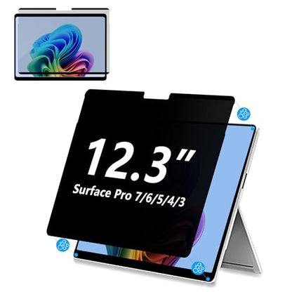 Adeway Privacy Screen Protector for Surface Pro 7/6/5/4/3 12.3 Inch - size: Pro 7/6/5/4/3 12.3"