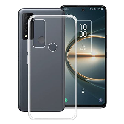 for TCL 30 V 5G Case (6.67 Inch), Shockproof Soft TPU Silicone Gel Cover, Phone Case for TCL 30 V 5G, Ultra-Thin Clear Anti-Yellowing Bumper Shell - Clear