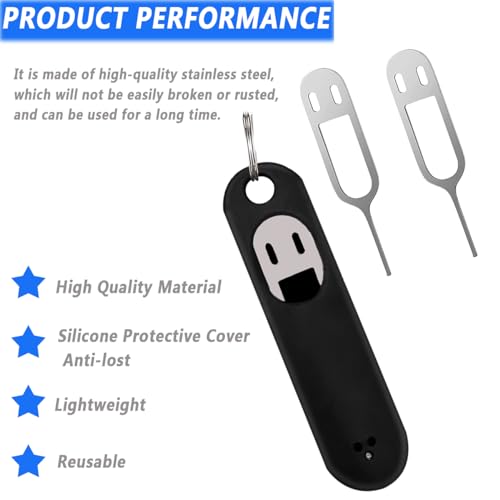 6 Pack SIM Card Removal Tool,Sim Card Tray Opening Tool Eject Pins Needle Opener Ejector Compatible with All iPhone Apple iPad Samsung Galaxy Cell Phone Smartphone Watchchain Link Remover, Black,White - color: Black+White