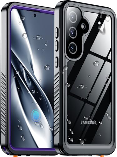 Designed for Samsung Galaxy S25 Case Waterproof, Built-in Lens & Screen Protector Military Shockproof Dropproof IP68 Underwater Full Body Phone Case for Galaxy S25 5G 6.2"-Purple (2025) - color: Purple/Clear