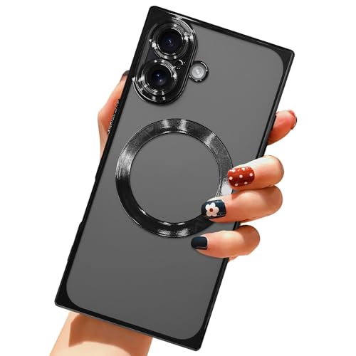 LSL Case for iPhone 17 [Compatible with MagSafe] - Black | Soft TPU Bumper Anti-Drop Anti-Scratch Shockproof Protective Slim Luxury Plating Clear Magnetic Cover for Women Girls Men - color: Black, size: for iPhone 17