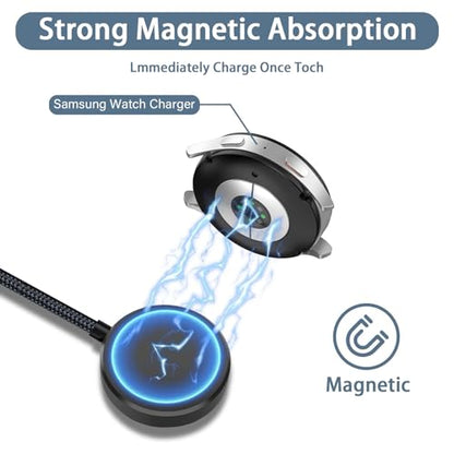100W Multi Charge Cable for Galaxy Watch/2 USB C/Lightning, 10FT - color: Black 02