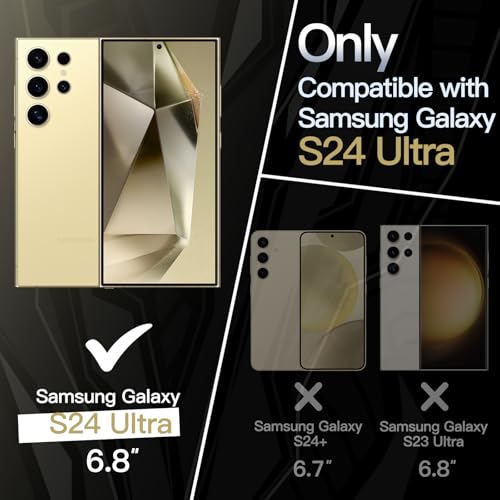 JETech Slim Case for Samsung Galaxy S24 Ultra, Titanium Yellow | Camera Lens Protection, Soft TPU Design, Matte Finish, Shockproof Protection - color: Titanium Yellow, size: S24 Ultra