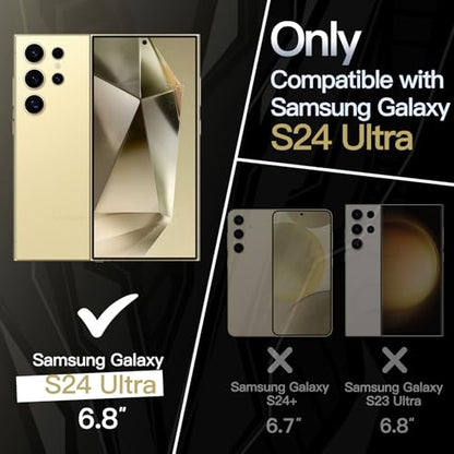 JETech Slim Case for Samsung Galaxy S24 Ultra, Titanium Yellow | Camera Lens Protection, Soft TPU Design, Matte Finish, Shockproof Protection - color: Titanium Yellow, size: S24 Ultra