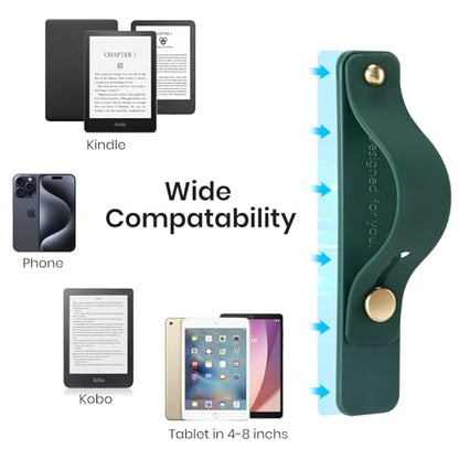 CoBak Hand Strap Holder for Kindle/Tablet - Lightweight TPU - color: Dark green