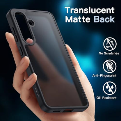 JETech 5 in 1 Matte Case for Samsung Galaxy S25, Black - color: Black, size: S25
