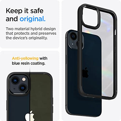 Spigen for iPhone 13 Mini Case, Ultra Hybrid [No Magnet Ring][Anti-Yellowing] - Matte Black - color: Matte Black, size: iPhone 13 Mini