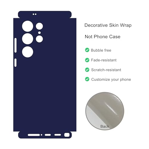 2 Pack Skin Wraps Compatible with Samsung Galaxy S24 Ultra (Navy) - color: Navy
