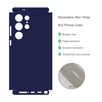 2 Pack Skin Wraps Compatible with Samsung Galaxy S24 Ultra (Navy) - color: Navy