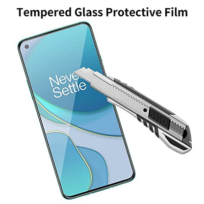 [4 Pack] Glass Screen Protector Compatible for OnePlus 8T 5G and OnePlus 8T+ / Plus 5G[9H Hardness] HD Screen Tempered Glass, Easy Install-[Case Friendly] 2.5D Edge