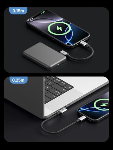 Hagibis USB4 Cable, Right Angle 90Degree Braided 80Gbps, 240W Fast Charging, 8K@60Hz USB4 V2.0 USB-C Cable for iPhone 17 16 15 Pro Max, iPad Pro, MacBook, Thunderbolt 5/4 (Side 90 Degree, 1.6FT) - color: Side 90 Degree, size: 1.6FT