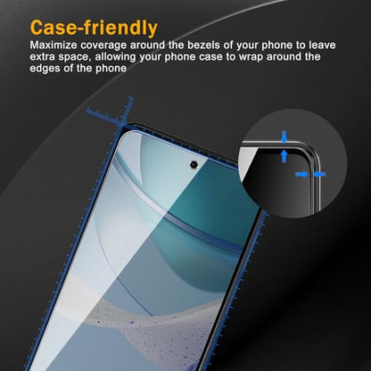 3 Pack Privacy Screen Protector for Motorola Moto G 5G 2023/Moto G Stylus 5G 2023/Moto G Power 2023, Anti Spy Tempered Glass 9H Hardness, Black Protector Anti Spy, Bubble Free, Anti-Scratch