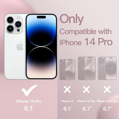 JETech Silicone Case for iPhone 14 Pro, Pink | Silky Soft Touch, Shockproof Protection, Scratch Resistant, Microfiber Lining - color: Pink, size: iPhone 14 Pro