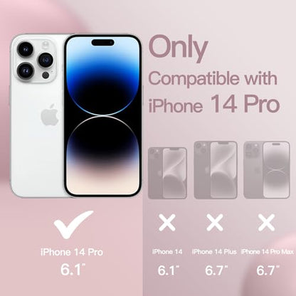 JETech Silicone Case for iPhone 14 Pro, Pink | Silky Soft Touch, Shockproof Protection, Scratch Resistant, Microfiber Lining - color: Pink, size: iPhone 14 Pro